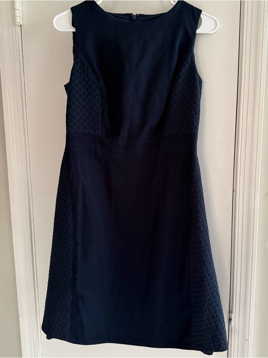 J. Crew Dresses & Skirts - J. Crew Textured Panel Navy Midi Dress Size 6